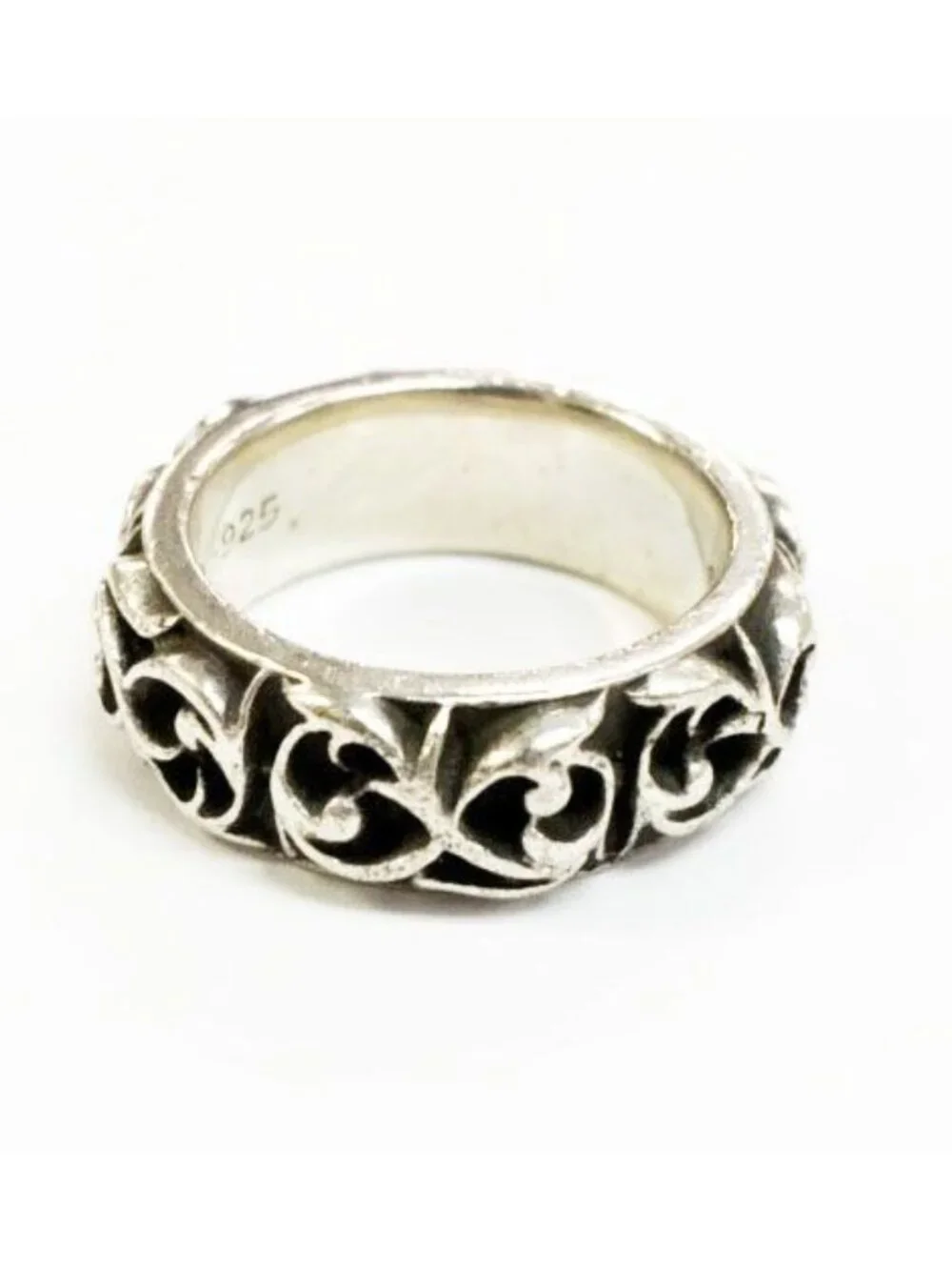 Chrome Hearts Eternity Vine Band Ring Silver